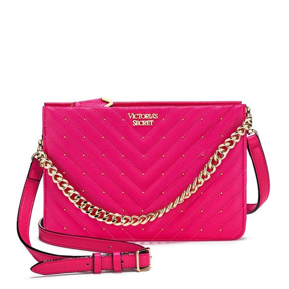 Victoria's Secret Studded V-Quilt  Crossbody - Picture 2 of 11